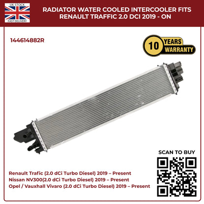 Radiator Water‑Cooled Intercooler — Fits Renault Trafic 2.0 dCi (2019‑On) | OEM 144614882R