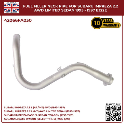 Petrol Fuel Filler Neck Pipe 42066FA030 – Fits Subaru Impreza 2.2L AWD (1995–1997) & Legacy 2.2 AWD (1995–1996)