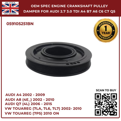 image of Audi Q5 Q7 crankshaft pulley 059105251BN