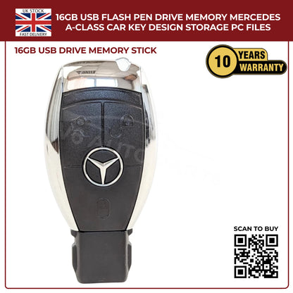 Mercedes-Benz R-Class Car Key USB Flash Drive – 16GB USB 2.0 Memory Stick