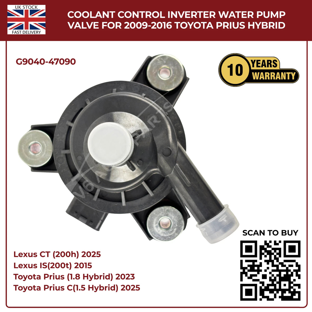 OEM Coolant Control Inverter Water Pump Valve – Fits 2009‑2016 Toyota Prius Hybrid