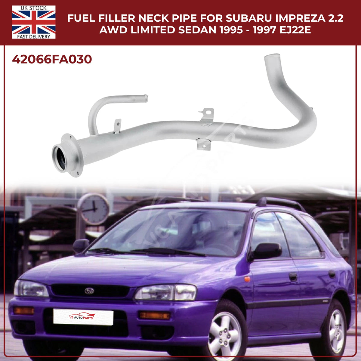 Petrol Fuel Filler Neck Pipe 42066FA030 – Fits Subaru Impreza 2.2L AWD (1995–1997) & Legacy 2.2 AWD (1995–1996)