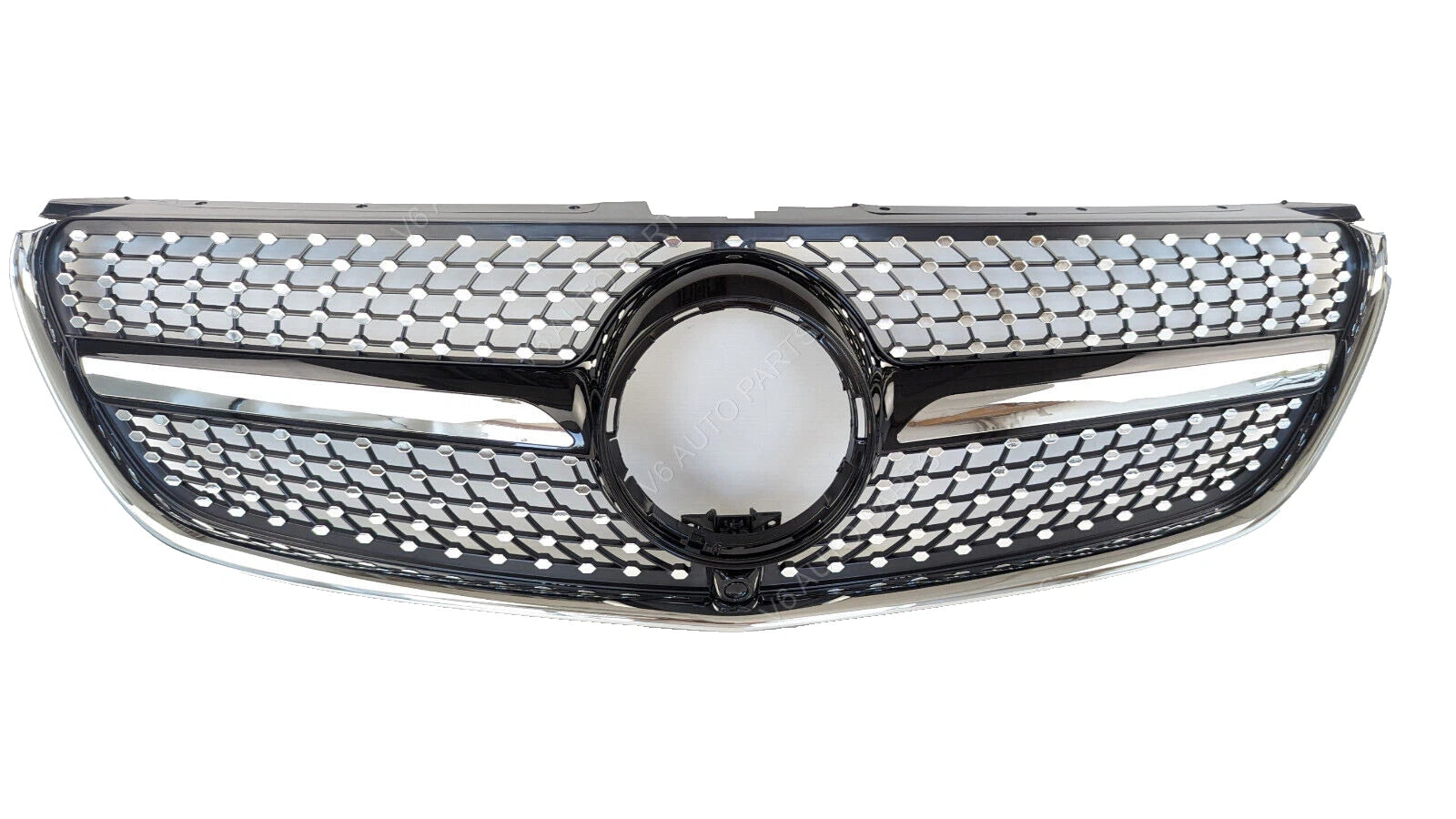 For Mercedes V-Class W447 V250 220 MPV Compatible front Bumper Diamond Black Grille 2015-22