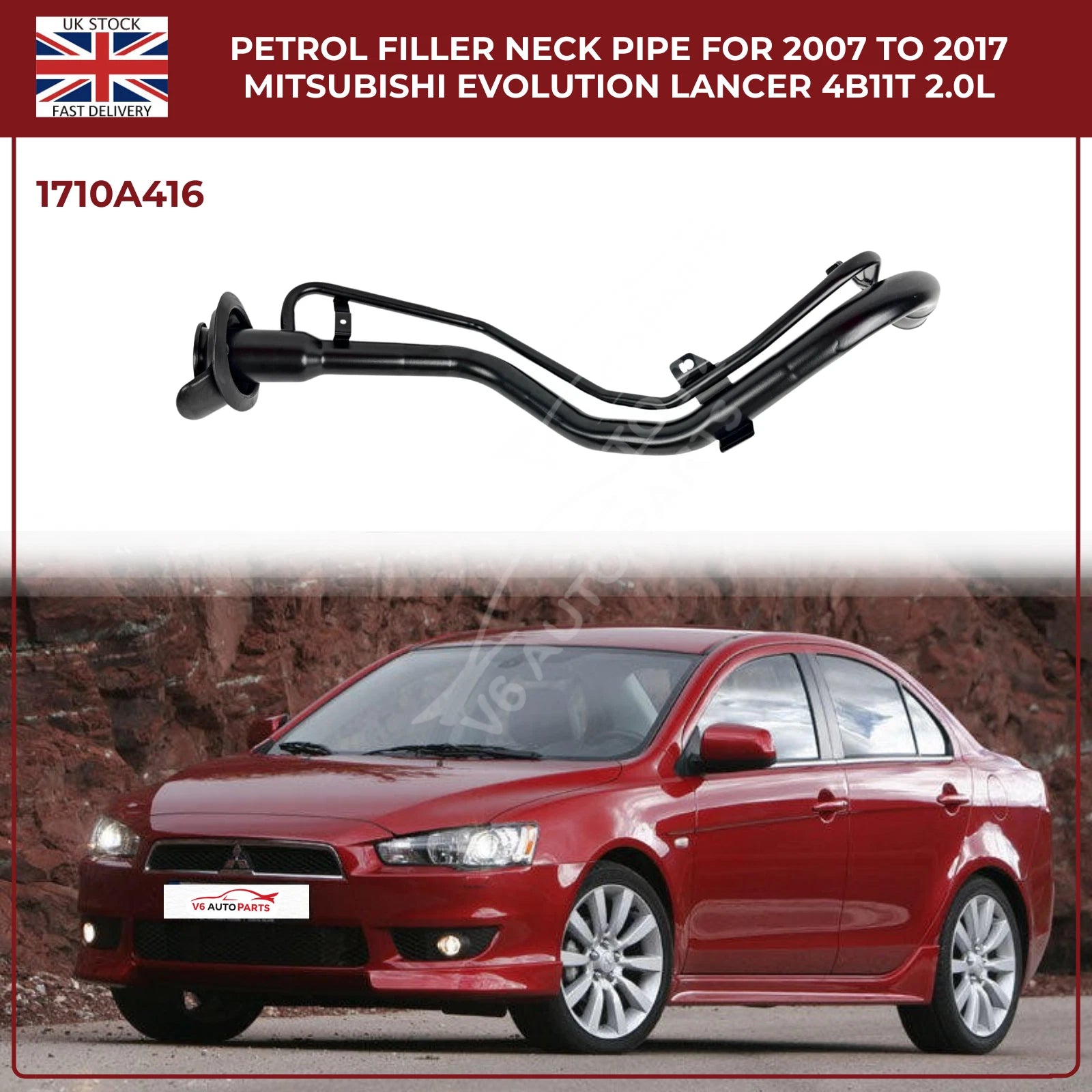 Fuel Filler Neck Pipe 1710A416 – Fits Mitsubishi ASX 2010–2017 (1.6, 1.8, 2.0 Petrol)