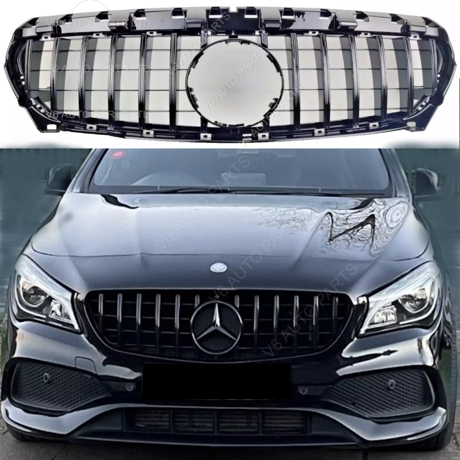 For Mercedes CLA-Class W117 CLA250 Replacement Front Radiator Grille Panamericana GT 2013-17