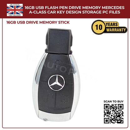 Mercedes-Benz M-Class Car Key USB Flash Drive – 16GB USB 2.0 Memory Stick