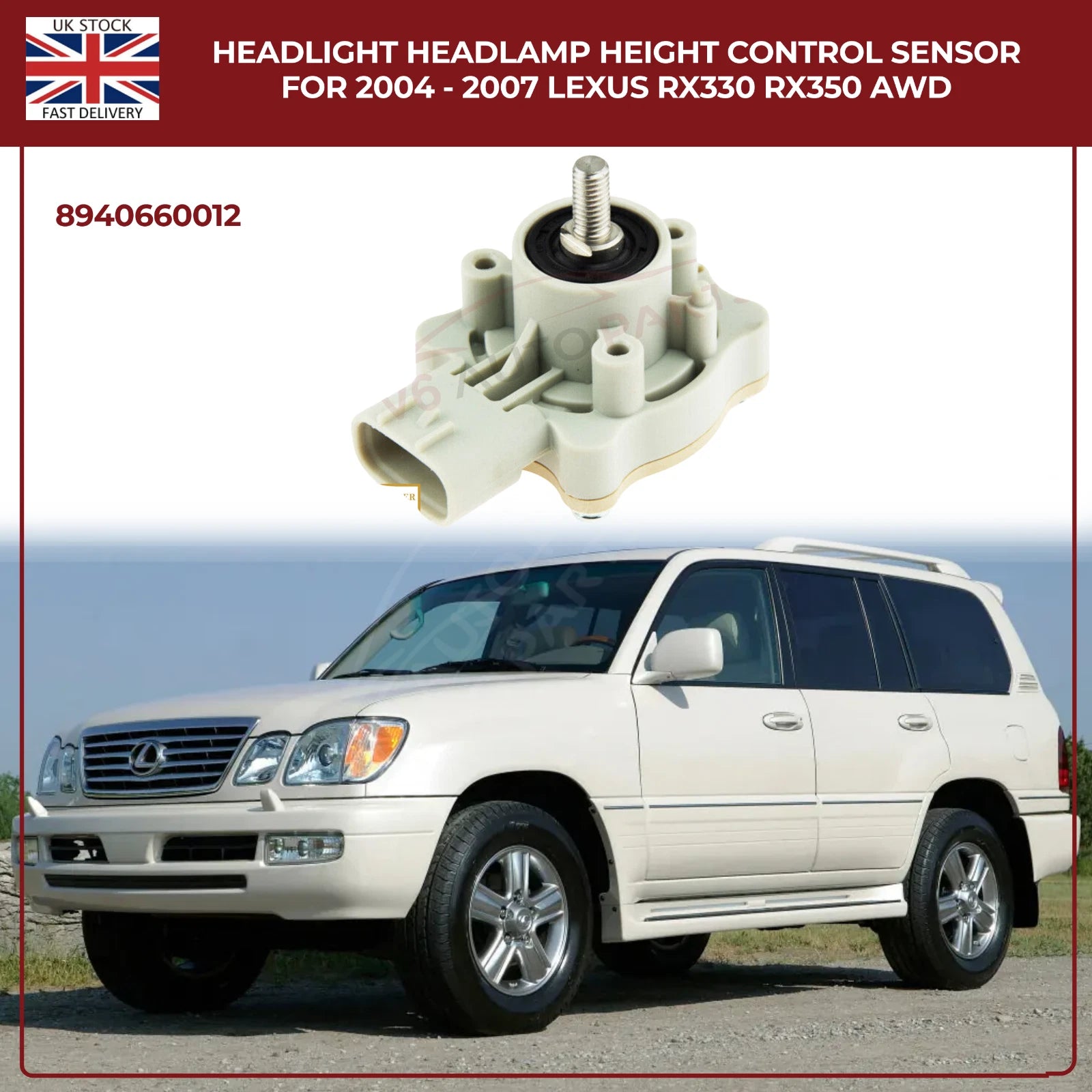 Headlamp Height Level Sensor – Front Left (Nearside) for Lexus LX470 UZJ100
