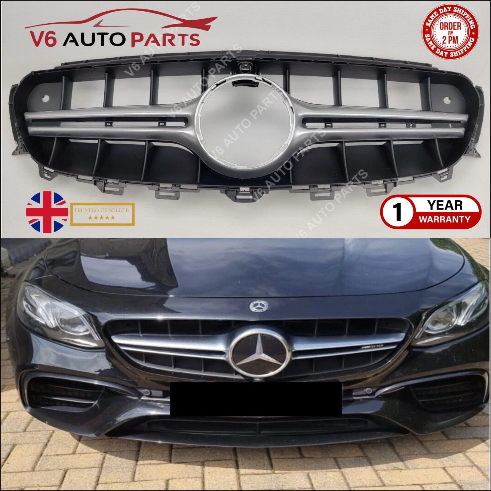 Mercedes-Benz E-Class S213 / A238 Front Bumper AMG Grille – E400d (2016–2021, Avantgarde)