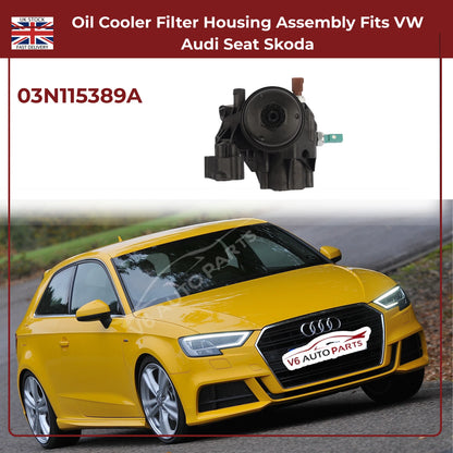 Oil Cooler Filter Housing Assembly | Fits VW, Audi, Seat, Skoda 1.6 & 2.0 TDI (2013–2020) | OE 03N115389A Replacement