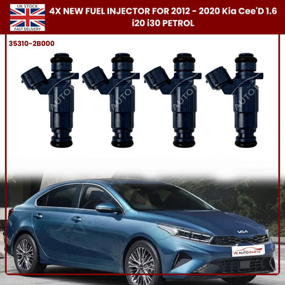 4x Fuel Injector 35310-2B000 | Fits Kia Cee’D, i20, i30 (2012–2020) 1.6 Petrol | OE Replacement