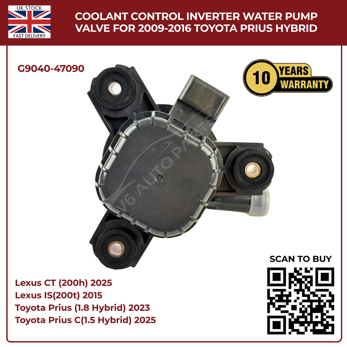 OEM Coolant Control Inverter Water Pump Valve – Fits 2009‑2016 Toyota Prius Hybrid