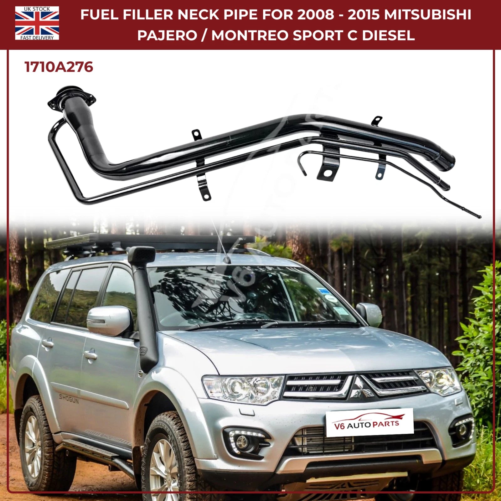Fuel Tank Filler Neck Pipe – Mitsubishi Pajero Sport 2008–2015 2.5L & 3.2L DI-D Diesel | Part 1710A276