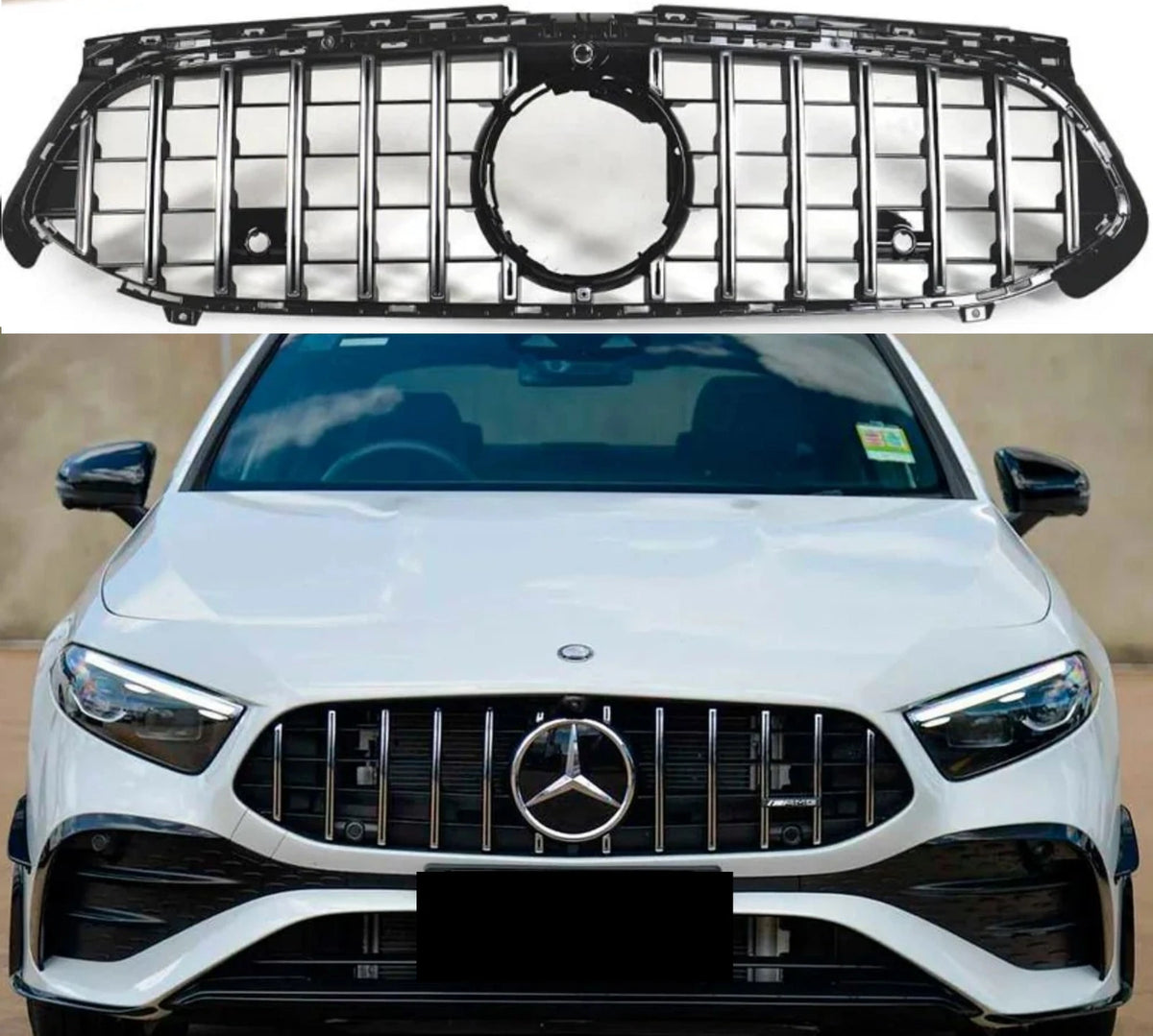 Mercedes-Benz A-Class W177 A250 AMG & A45 Front Bumper Panamericana Chrome GT Grille (2023–2025)