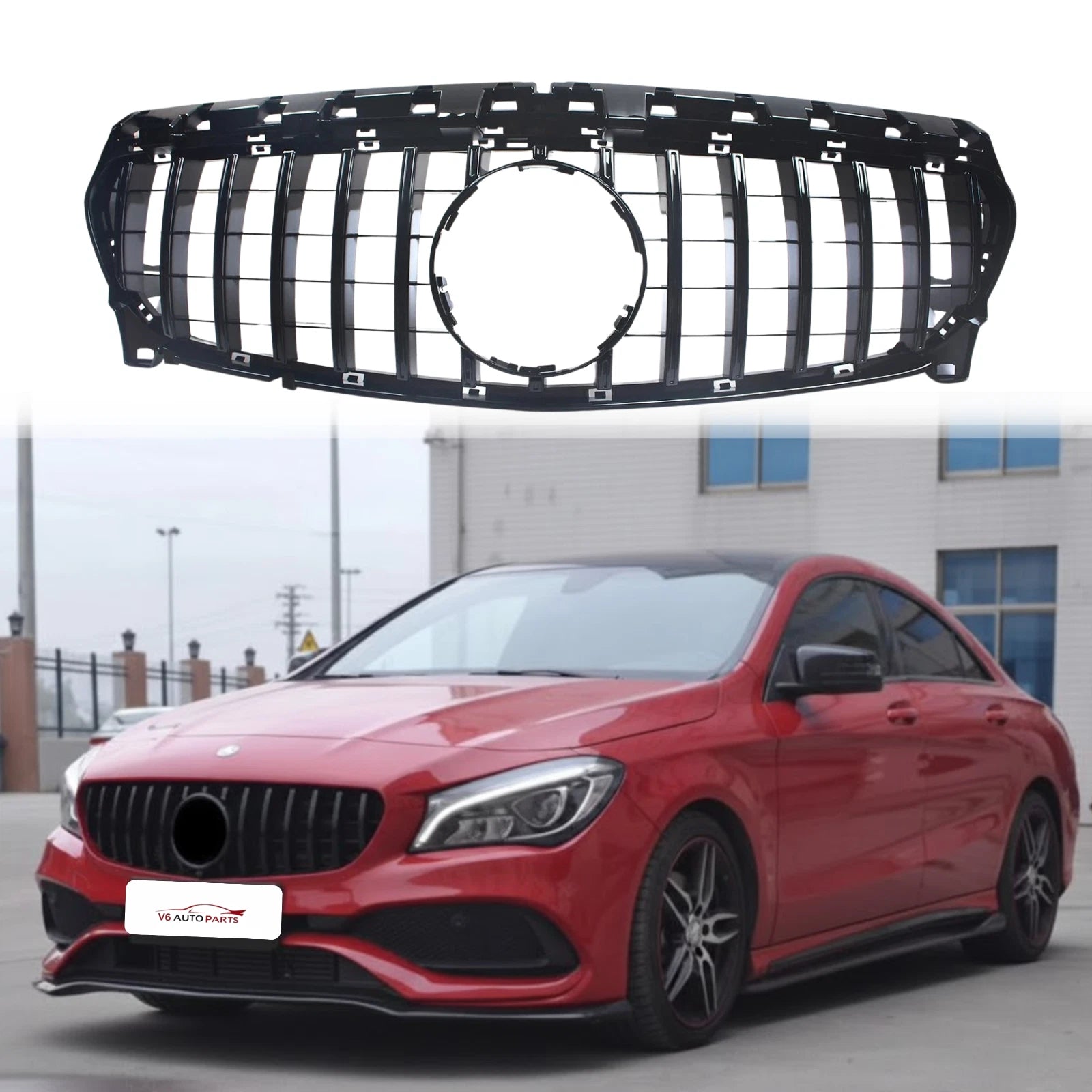 Front Bumper Panamericana GT Grille – Fits Mercedes-Benz CLA-Class R117 (2017–2019)
