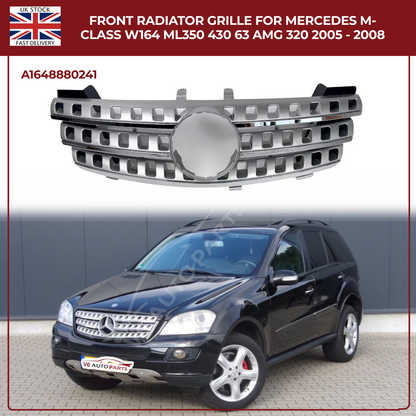 Front Radiator 7-Hole Chrome Grille – Mercedes-Benz M-Class W164 (2005–2008)
