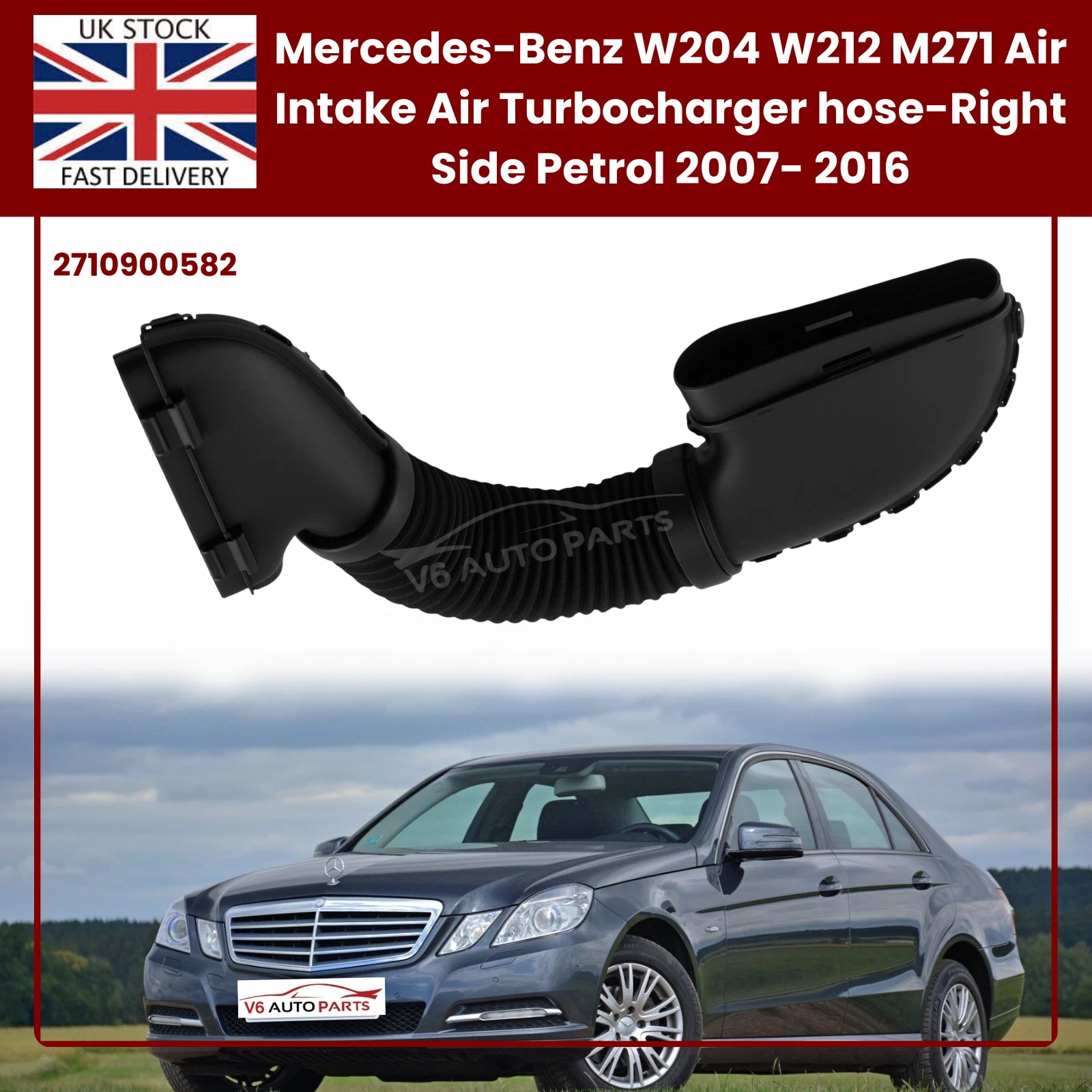 Air Intake Air Turbocharger hose -Right Side Petrol Mercedes-Benz W204 W212 M271