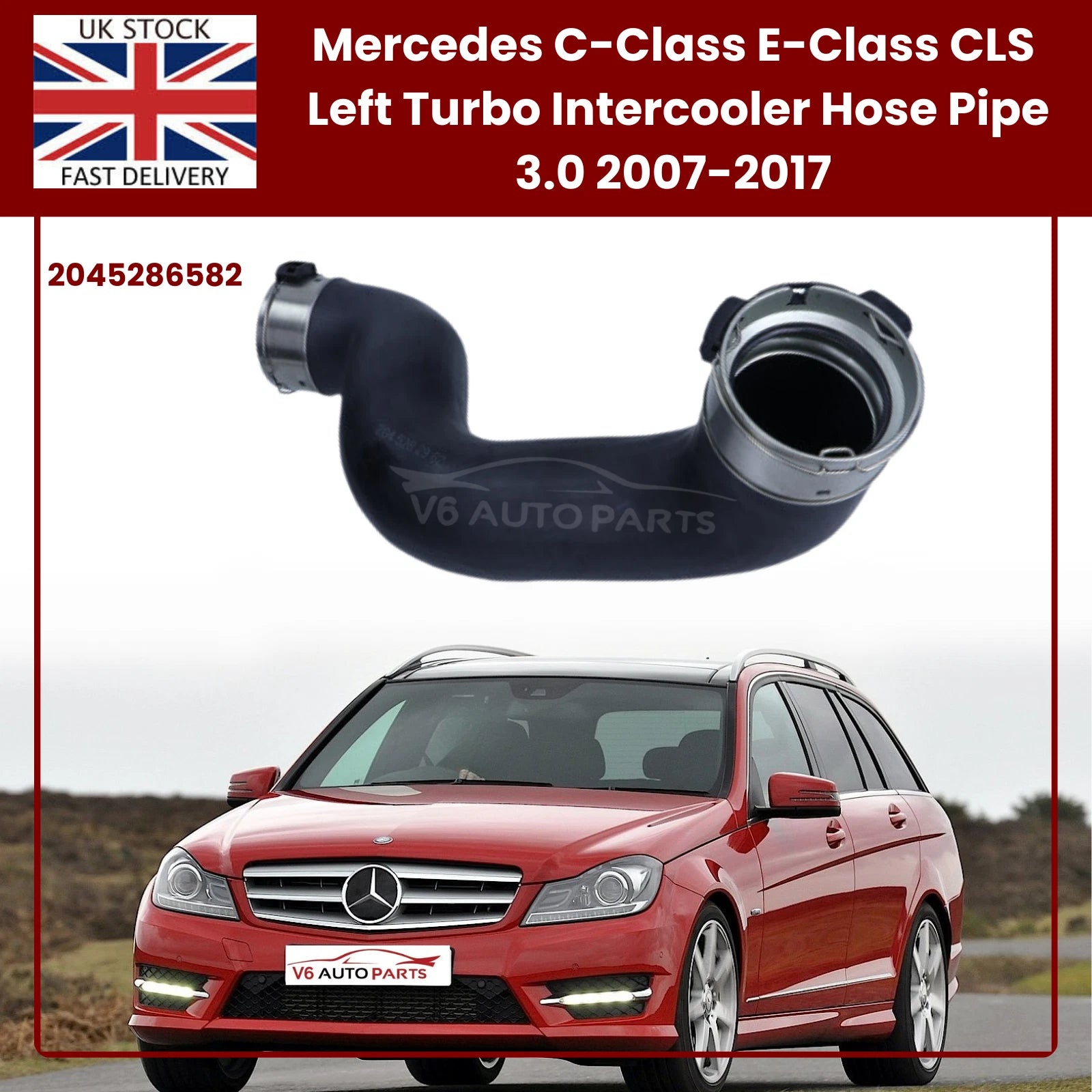 Mercedes-Benz C/E/CLS Class 3.0 CDI Diesel Turbo Intercooler Pipe (Left Side) – OEM Ref 2045286582 – 2007–2017