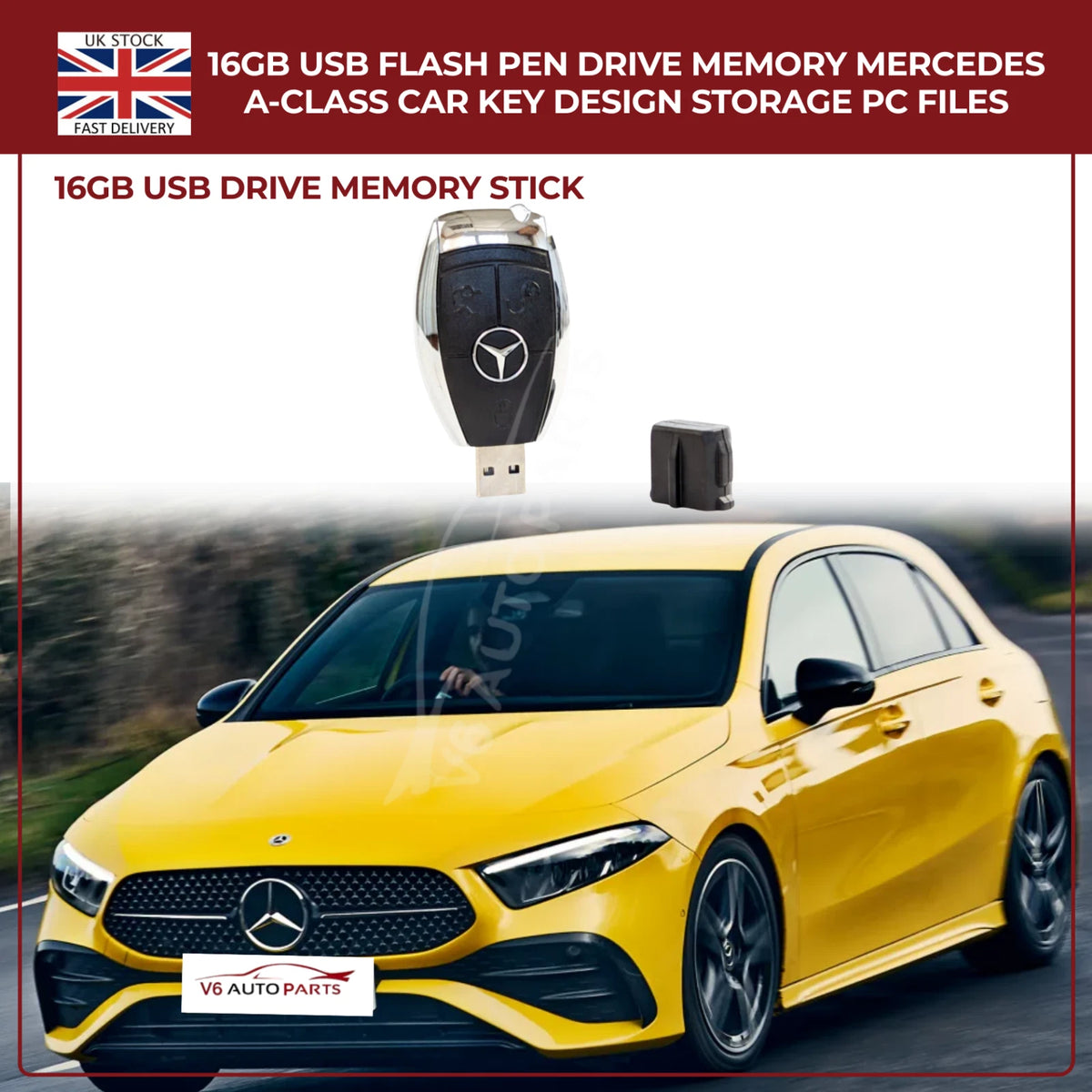 Mercedes-Benz M-Class Car Key USB Flash Drive – 16GB USB 2.0 Memory Stick