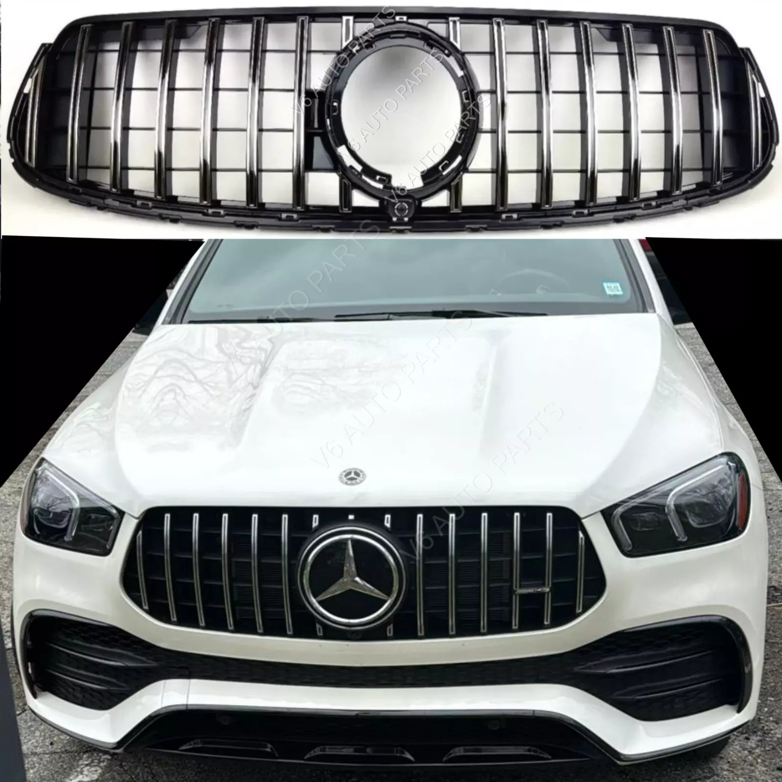 For Mercedes X253 GLC63s AMG GLC43 GT Replacement Front Radiator Black Grille Sport 2019-23