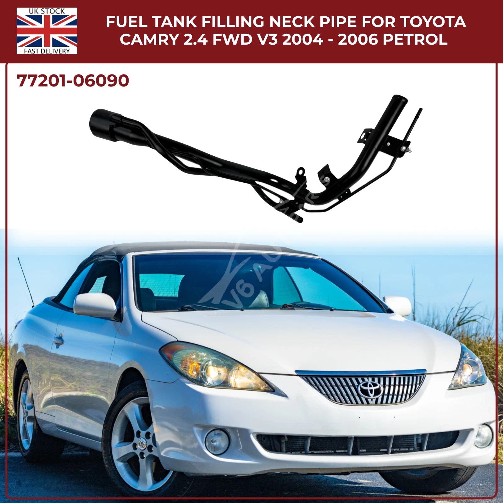 Fuel Tank Filler Neck Pipe – Fits 2004–2006 Toyota Camry Petrol Saloon FWD | OEM Replacement