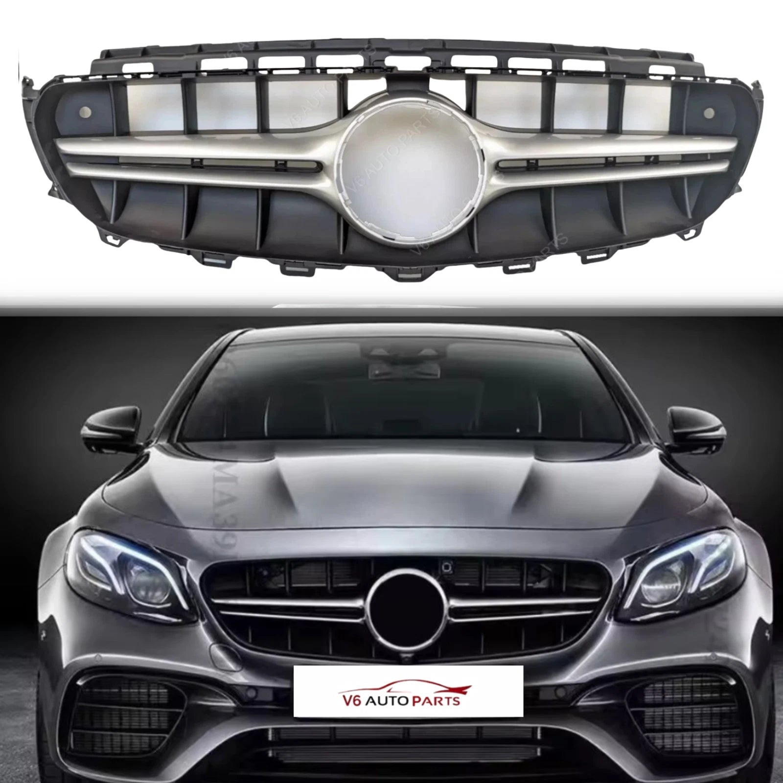 Mercedes-Benz E-Class A238/S213 Front Bumper Chrome Grille – Avantgarde (2016–2021, E200)
