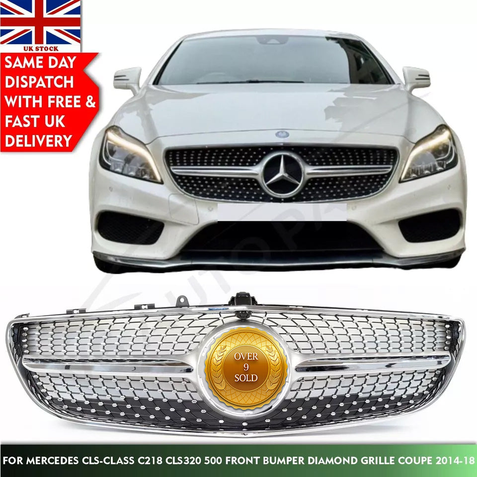 For Mercedes W218 CLS-Class CLS320 350d CLS53 Compatible Front Bumper Grille Coupe  September 2014-18