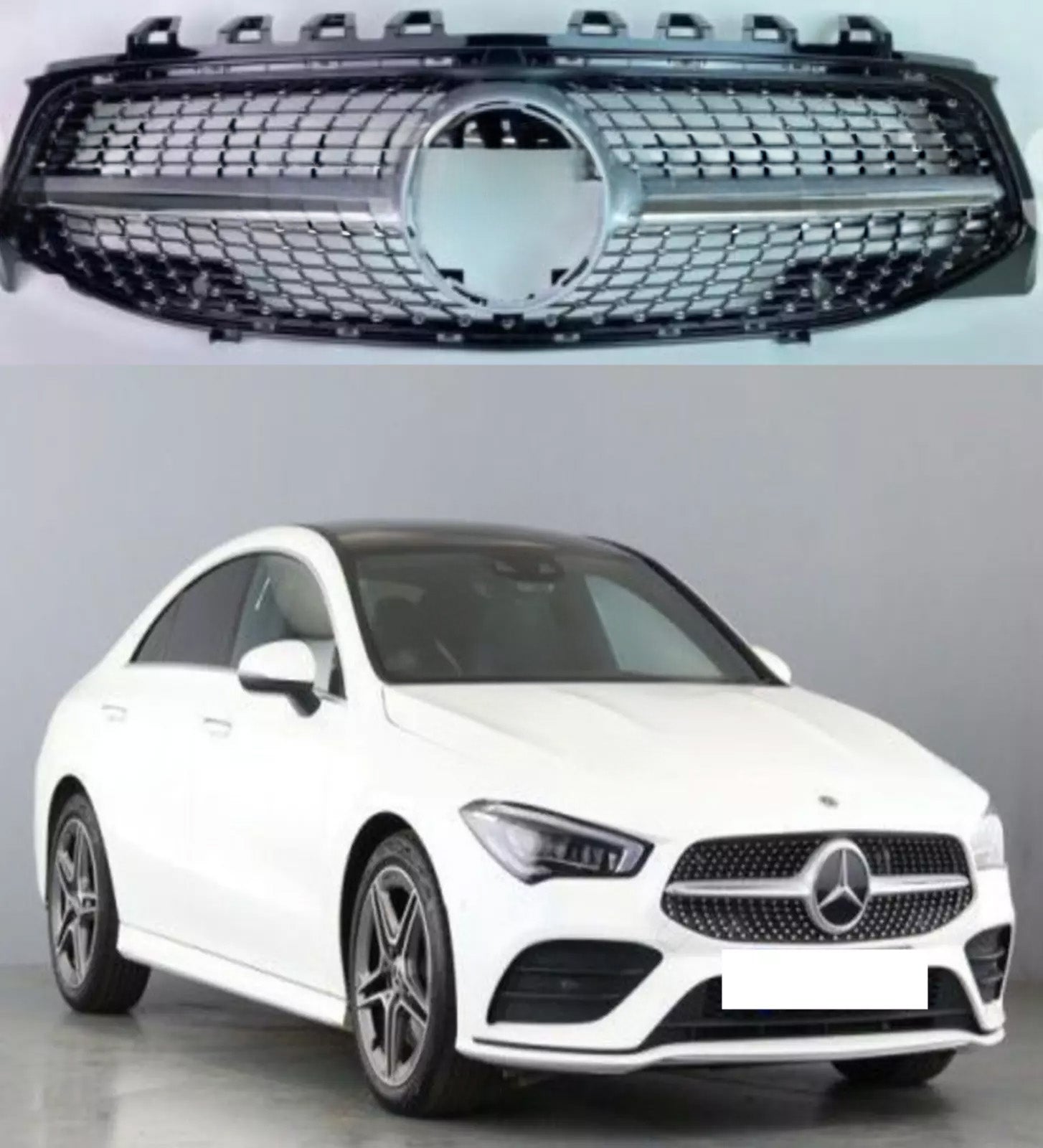 For Mercedes CLA-Class X118 250 220d Replacement Front Bumper Grille 2019-2022 Diamond Style