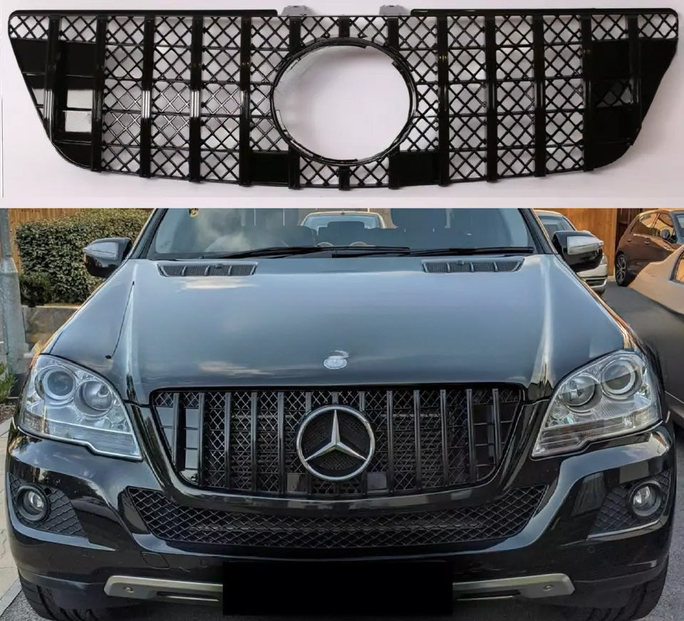 For Mercedes M-Class W164 ML320 ML350 ML550 Replacement Grill Front Bumper GT Grille 2009-12 Preface lift