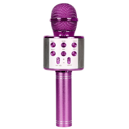 WS858 Bluetooth Microphone Speaker Microphone Integrated Home Wireless Karaoke Wheat Vibrato Sing It Practice Song Cross-border Exclusive Supply