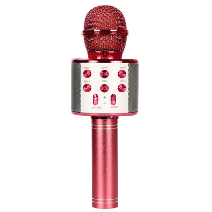 WS858 Bluetooth Microphone Speaker Microphone Integrated Home Wireless Karaoke Wheat Vibrato Sing It Practice Song Cross-border Exclusive Supply