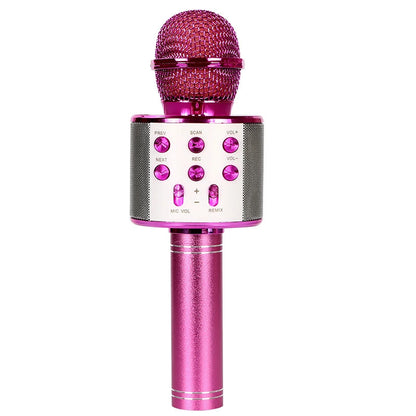 WS858 Bluetooth Microphone Speaker Microphone Integrated Home Wireless Karaoke Wheat Vibrato Sing It Practice Song Cross-border Exclusive Supply