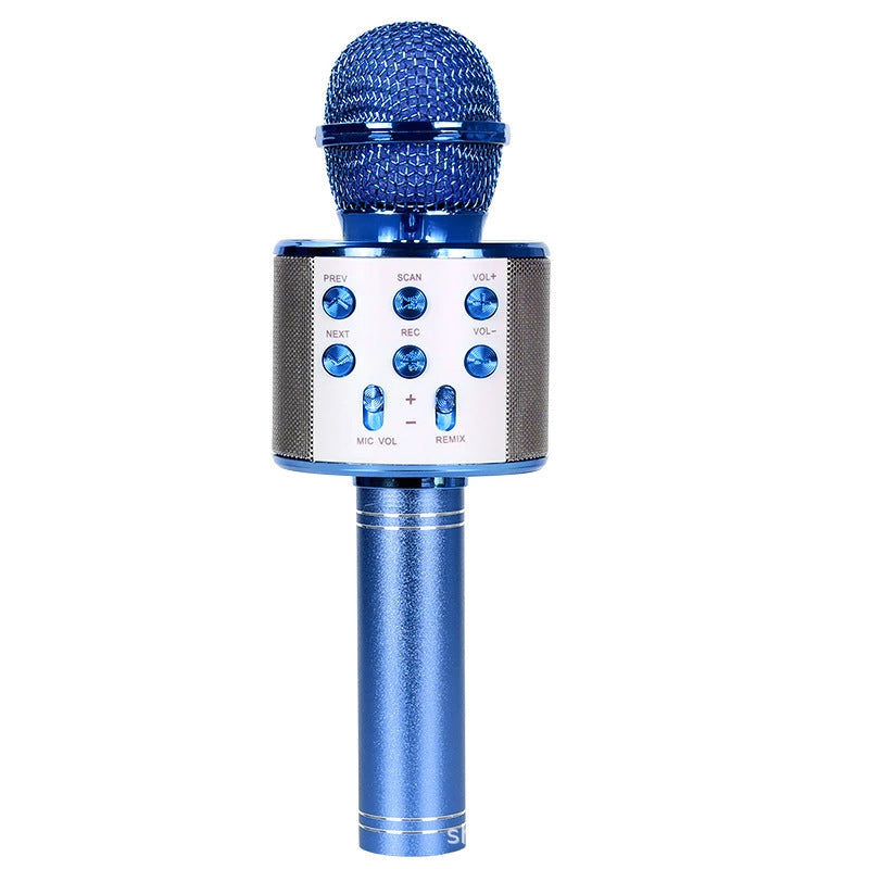 WS858 Bluetooth Microphone Speaker Microphone Integrated Home Wireless Karaoke Wheat Vibrato Sing It Practice Song Cross-border Exclusive Supply