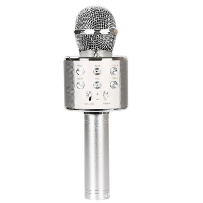 WS858 Bluetooth Microphone Speaker Microphone Integrated Home Wireless Karaoke Wheat Vibrato Sing It Practice Song Cross-border Exclusive Supply