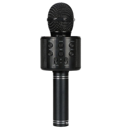 WS858 Bluetooth Microphone Speaker Microphone Integrated Home Wireless Karaoke Wheat Vibrato Sing It Practice Song Cross-border Exclusive Supply
