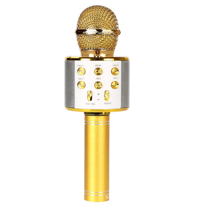 WS858 Bluetooth Microphone Speaker Microphone Integrated Home Wireless Karaoke Wheat Vibrato Sing It Practice Song Cross-border Exclusive Supply