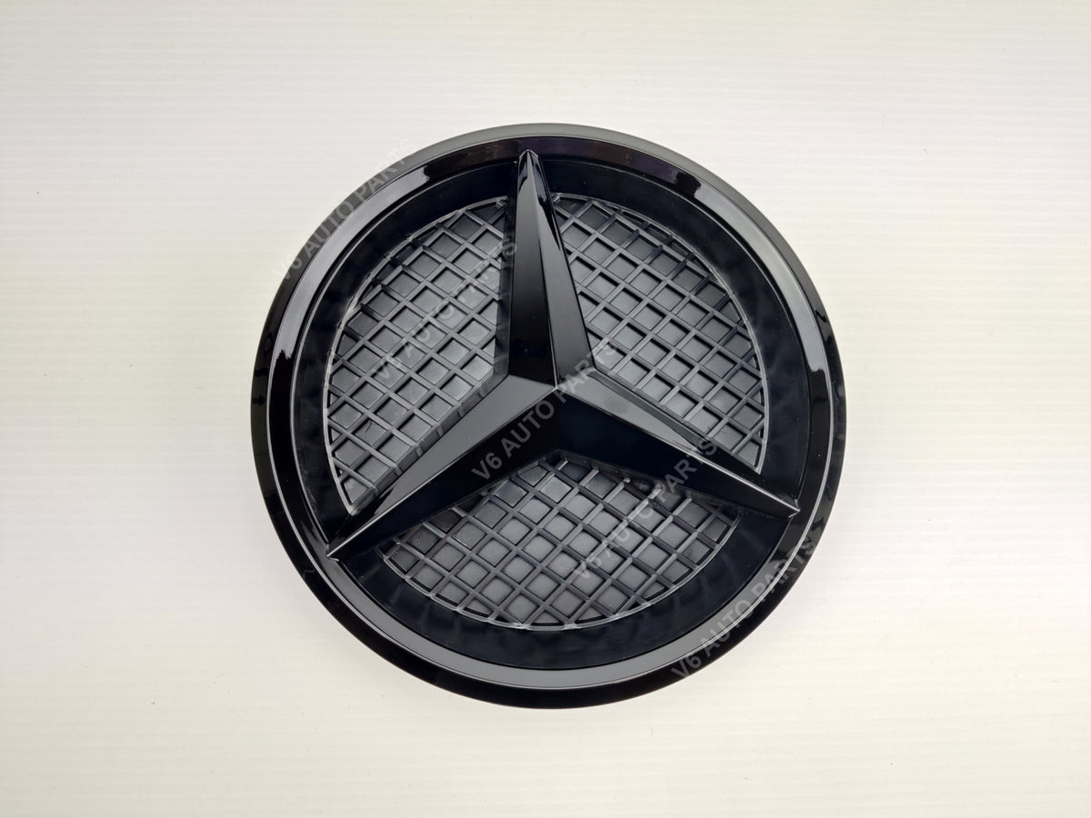 E1-B Front Grille Black Centre Emblem Badge for Mercedes Benz A B C CLA E GLA Class.