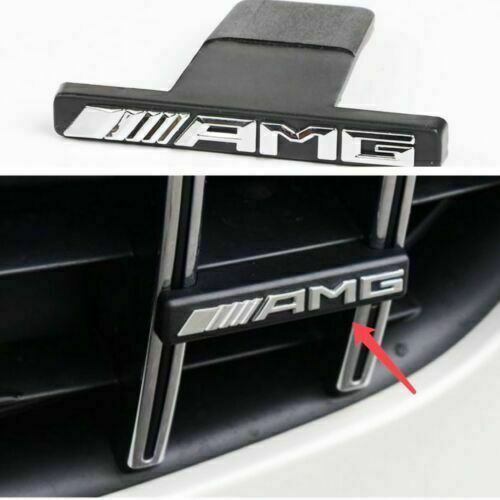 Verchromtes AMG-Emblem mit mattem Finish für verschiedene Mercedes-Benz-Modelle