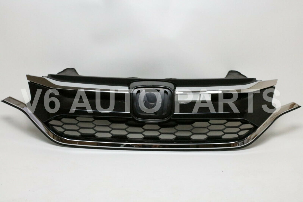 Front Bumper Mesh Cover Grid Upper Trim & Lower Grille For Honda CRV TZ3 2.4 2015 To 2018