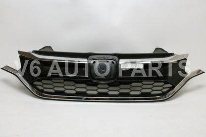Front Bumper Mesh Cover Grid Upper Trim & Lower Grille For Honda CRV TZ3 2.4 2015 To 2018