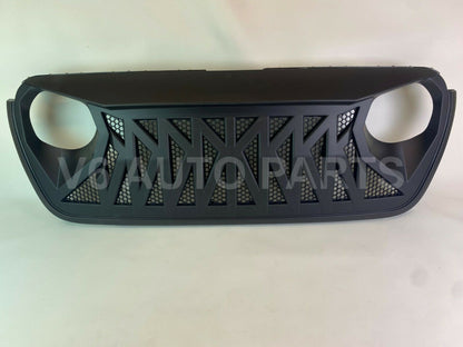 FRONT ANGRY BUMPER GRILLE FOR 2018-2021 JEEP WRANGLER JL SAHARA FREEDOM RUBICON