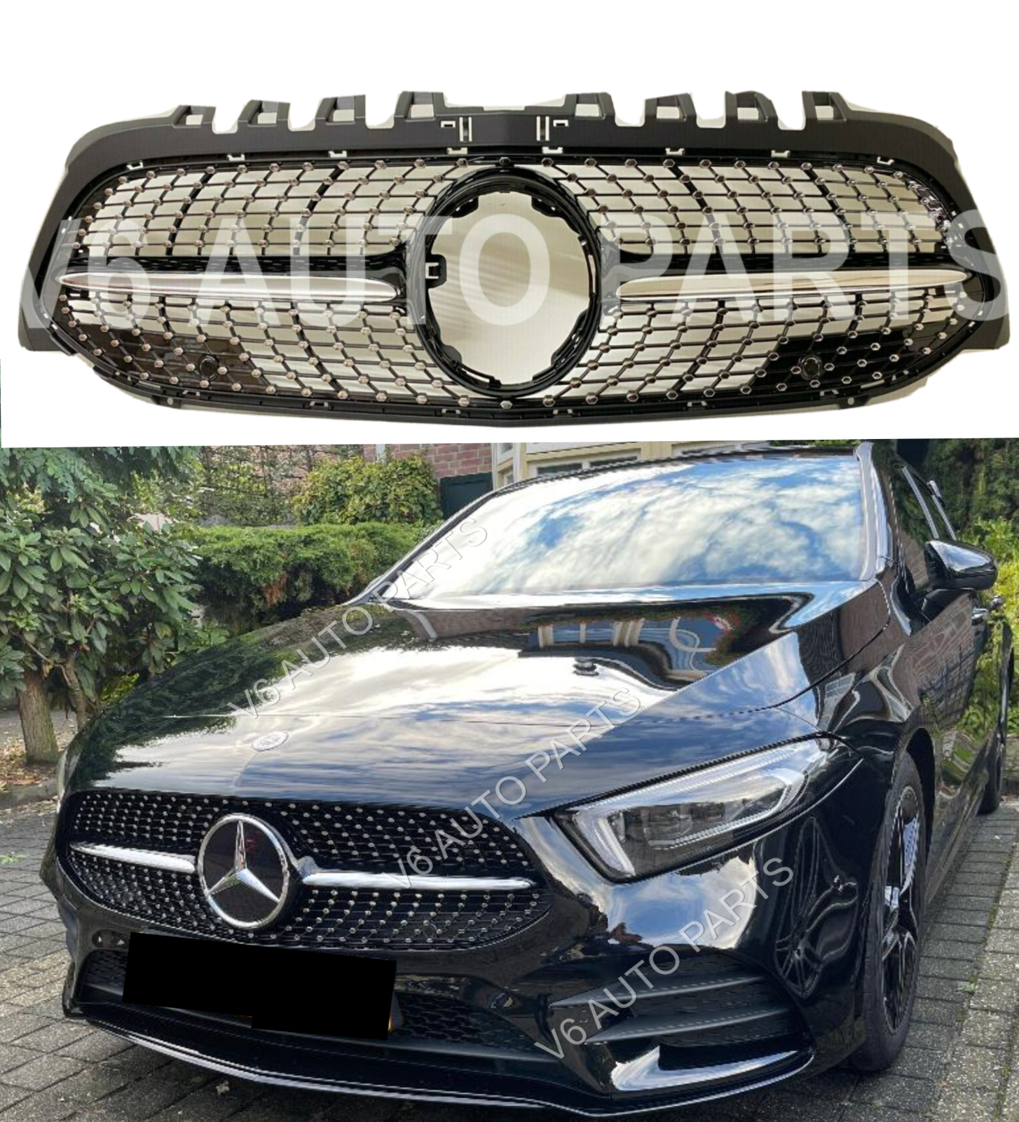 For Mercedes A-Class W177 A160 A250 A200 A35 AMG A45 Front Radiator Grille 2018-2022