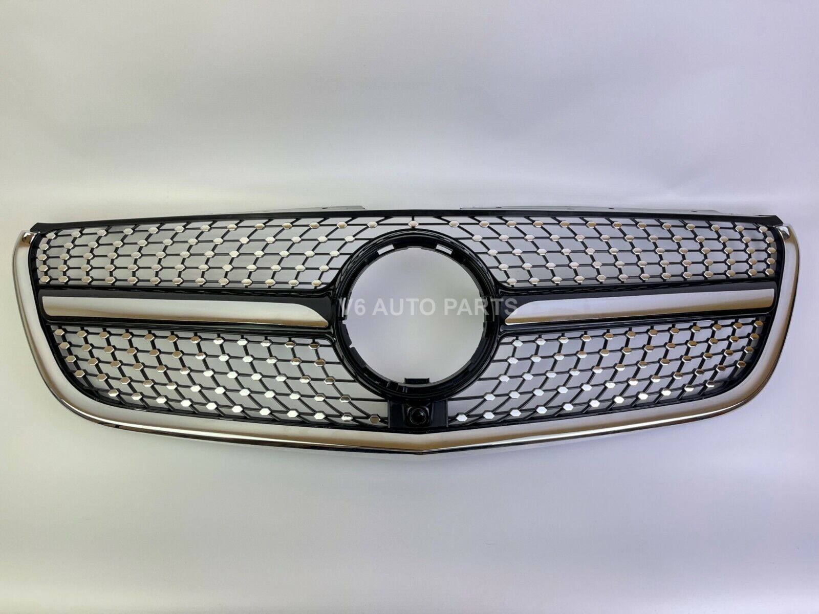 168B schwarzer Kühlergrill vorne für Mercedes Benz VITO VAN W447 2014–2022, Diamant-Look 
