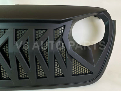 FRONT ANGRY BUMPER GRILLE FOR 2018-2021 JEEP WRANGLER JL SAHARA FREEDOM RUBICON