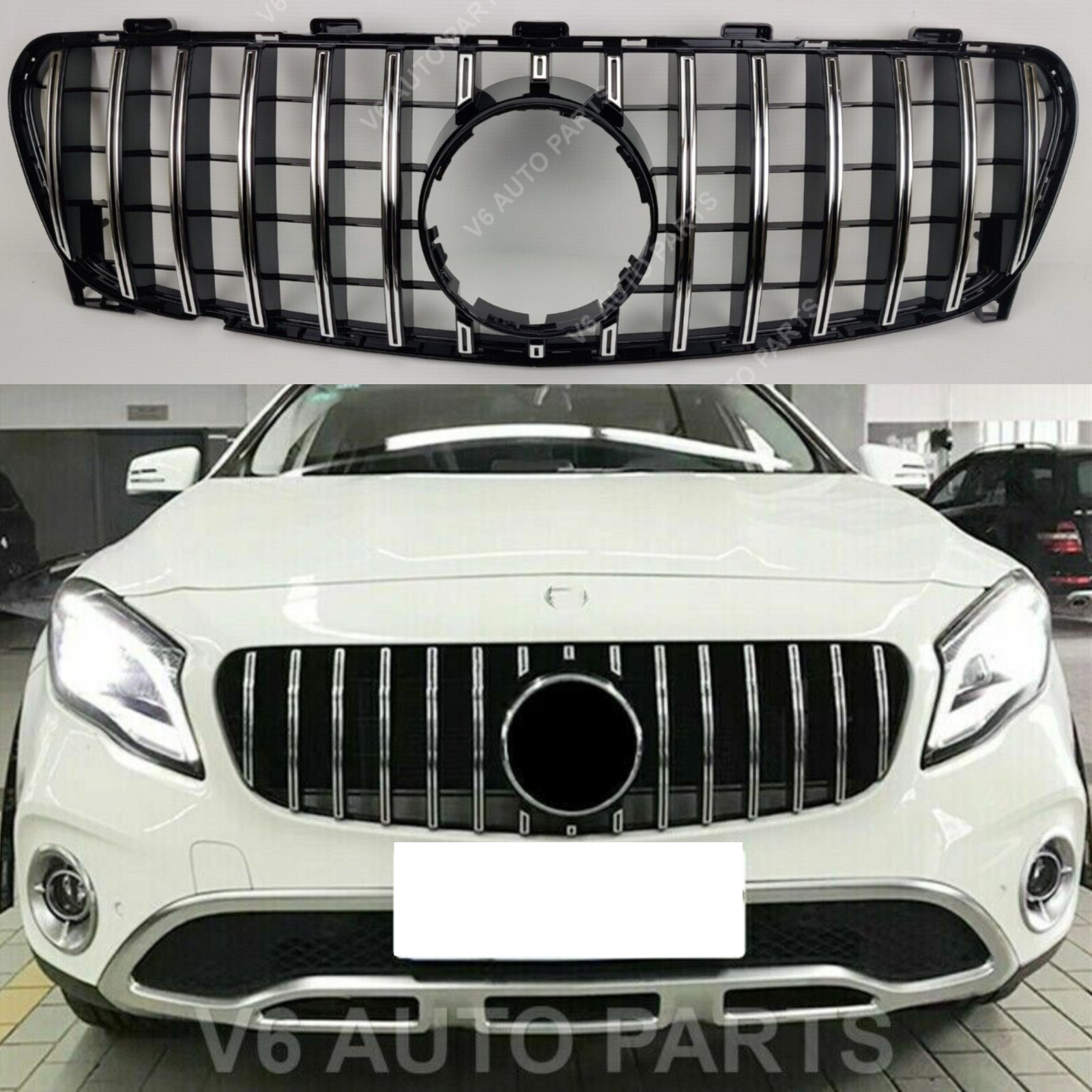 For Mercedes GLA-Class W156 GLA45 GLA200 Front Radiator Grille AMG GT 2017-2019