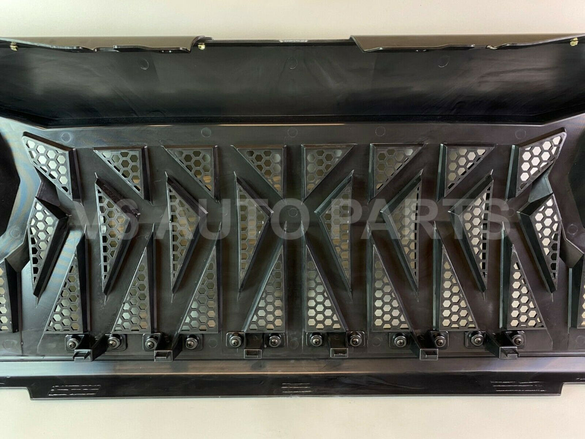 FRONT ANGRY BUMPER GRILLE FOR 2018-2021 JEEP WRANGLER JL SAHARA FREEDOM RUBICON