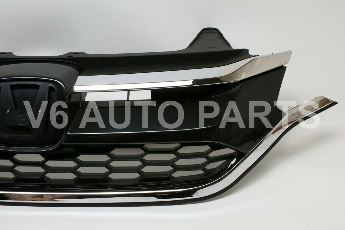 Front Bumper Mesh Cover Grid Upper Trim & Lower Grille For Honda CRV TZ3 2.4 2015 To 2018