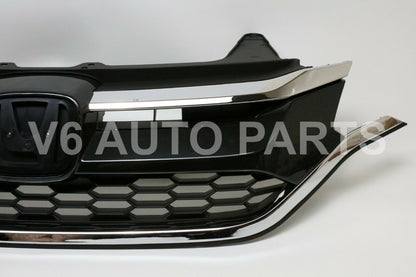 Front Bumper Mesh Cover Grid Upper Trim & Lower Grille For Honda CRV TZ3 2.4 2015 To 2018