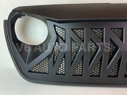 FRONT ANGRY BUMPER GRILLE FOR 2018-2021 JEEP WRANGLER JL SAHARA FREEDOM RUBICON
