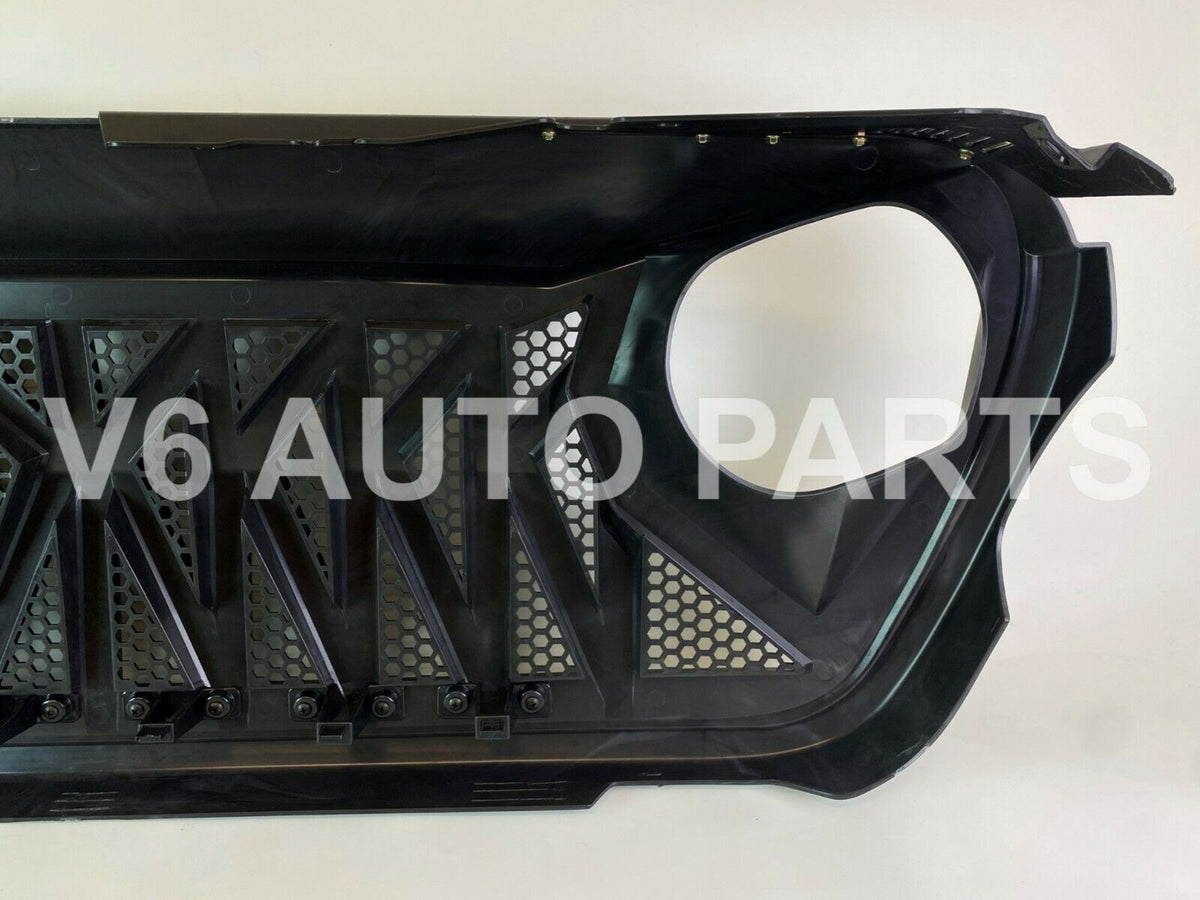 FRONT ANGRY BUMPER GRILLE FOR 2018-2021 JEEP WRANGLER JL SAHARA FREEDOM RUBICON
