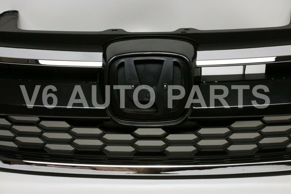 Front Bumper Mesh Cover Grid Upper Trim & Lower Grille For Honda CRV TZ3 2.4 2015 To 2018